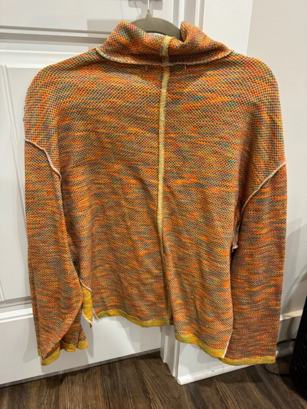 We the Free Sunny Day  Turtleneck Knit Sweater - Orange Blend - Picture 2 of 3